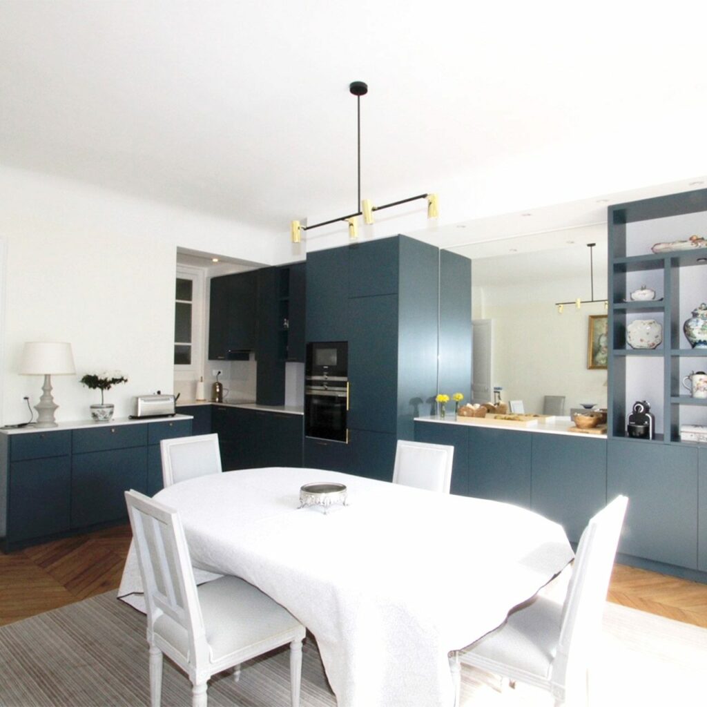 Cuisine Wagram bleu vert